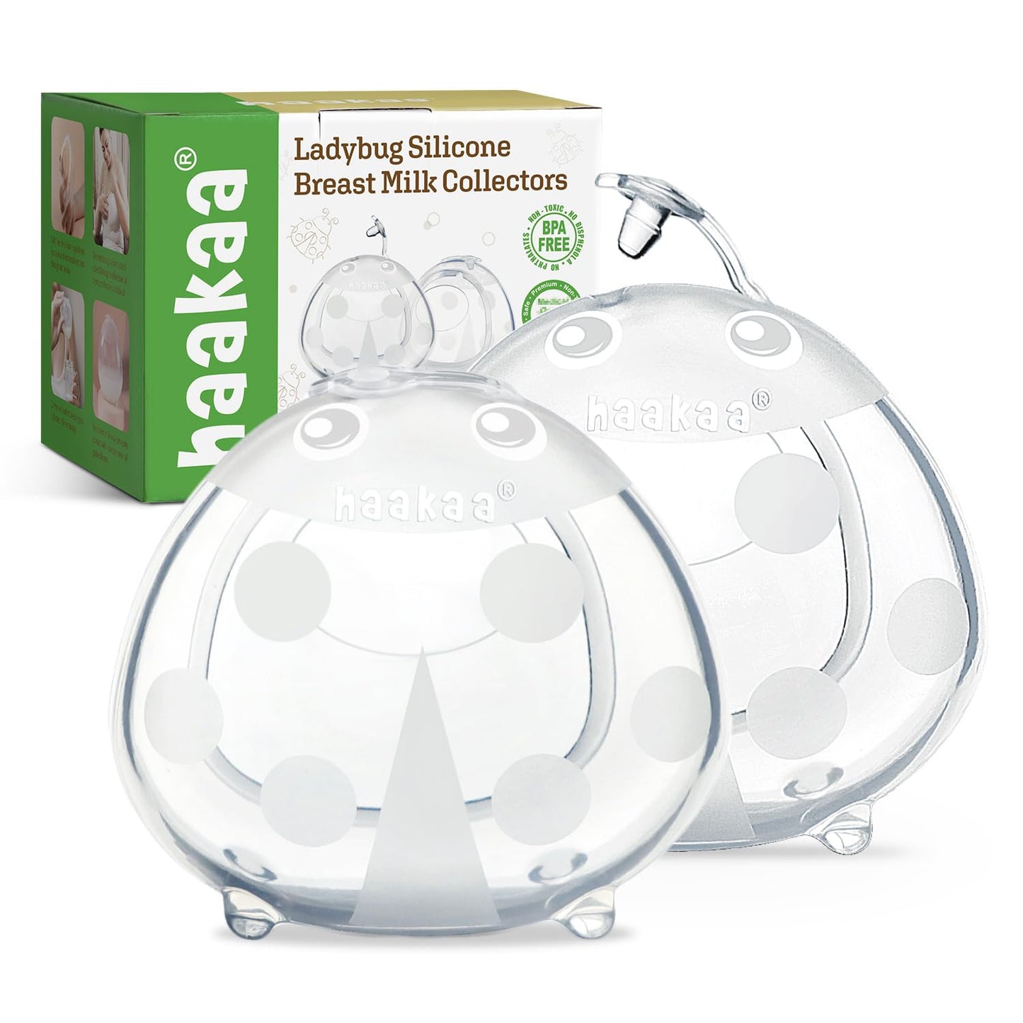 Haakaa Ladybug Breast Milk Collector (75ml x 2) + Storage bag