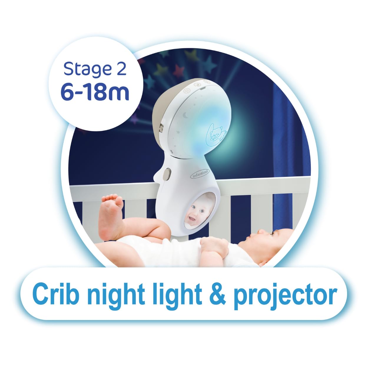 Infantino 3 In 1 Projector Musical Mobile  (Pink) | 0M+