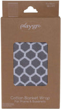 Playgro Cotton Blanket Wrap Honeycomb Grey