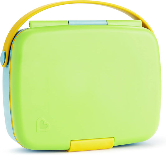 Munchkin Lunch Bento Box with Stainless Steel Utensils - Green