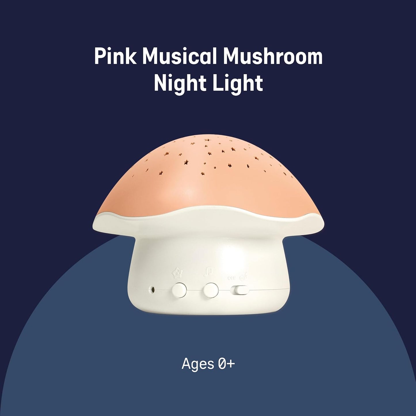 Pabobo Musical Stars Projector Mushroom - Pink