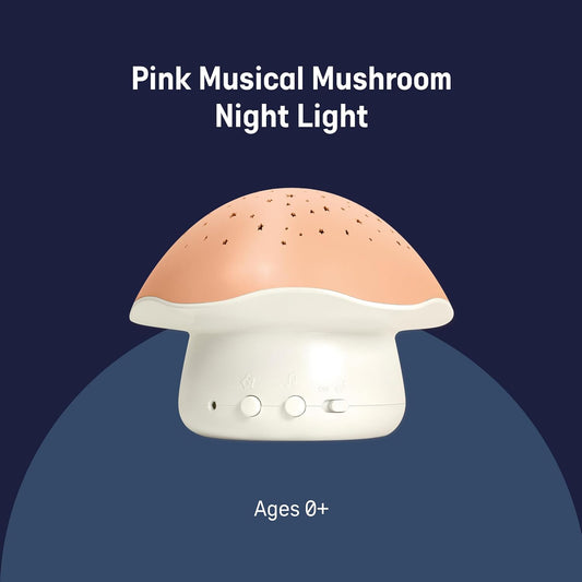 Pabobo Musical Stars Projector Mushroom - Pink
