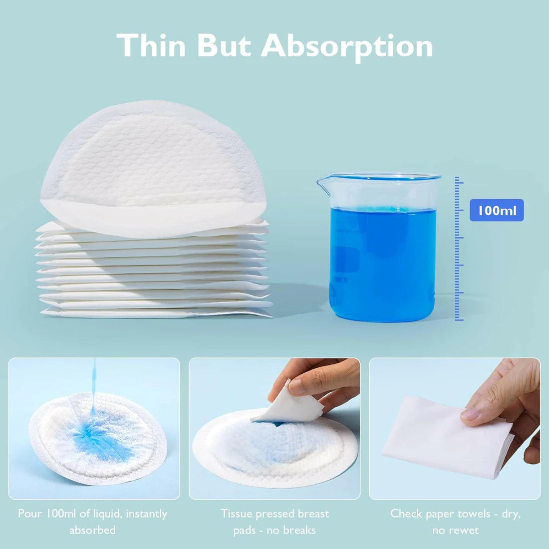 Momcozy Ultra-Thin Disposable Nursing Pads - 120 Counts