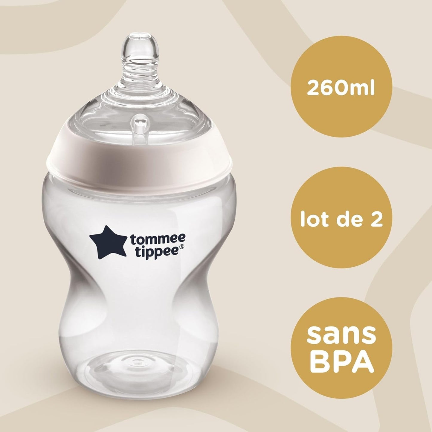 Tommee Tippee CTN 260ML PP Bottle Twin Pack