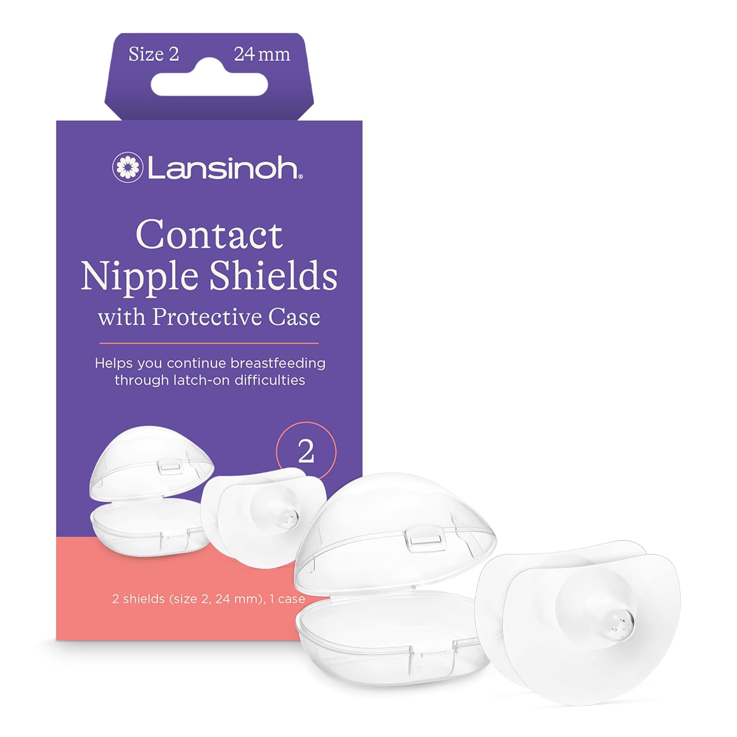 Lansinoh 2 Contact Nipple Shields 24mm (2's)