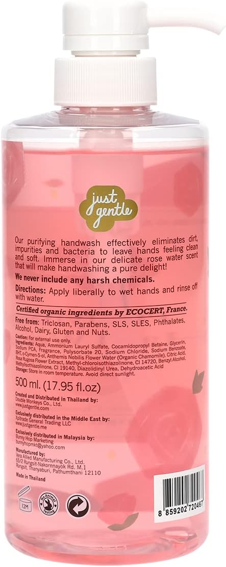 Just Gentle Purifyig Hand Wash - Rose Water 500 ml.