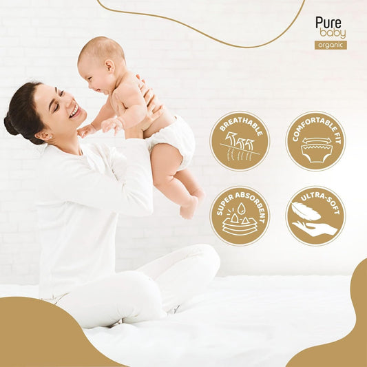 PURE BABY - ECO Diapers Size 3, Midi, 56 pieces (4-9kg)