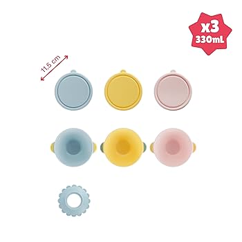 Badabulle Anti-Slip Bowls x3
