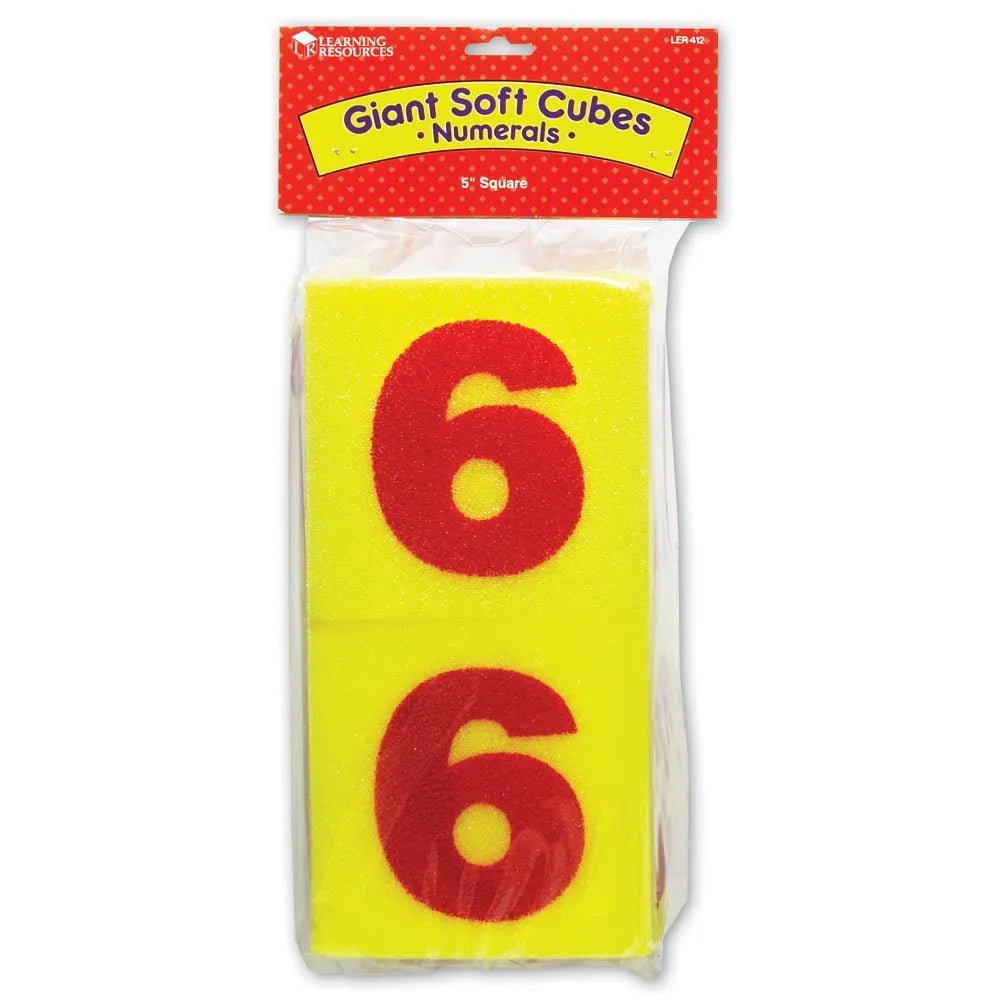 Learning Resources Giant Soft Numeral Cubes, Set of 2