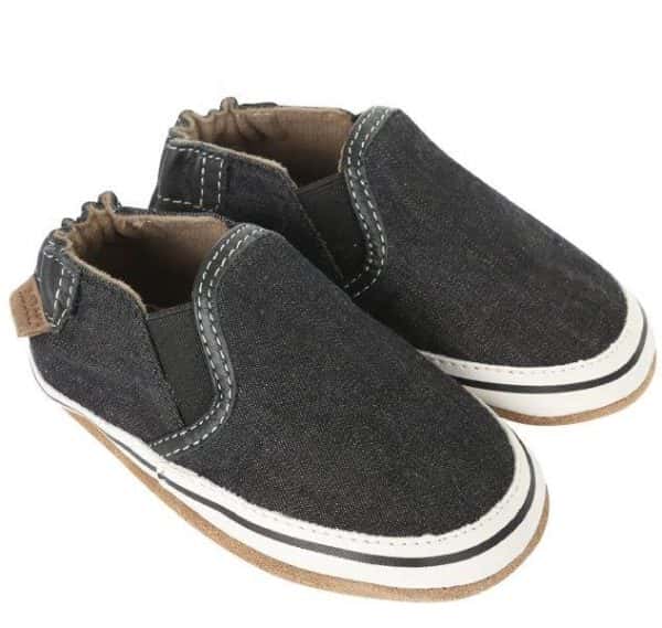 Robeez Baby Shoes Liam Basic Black 6-12m