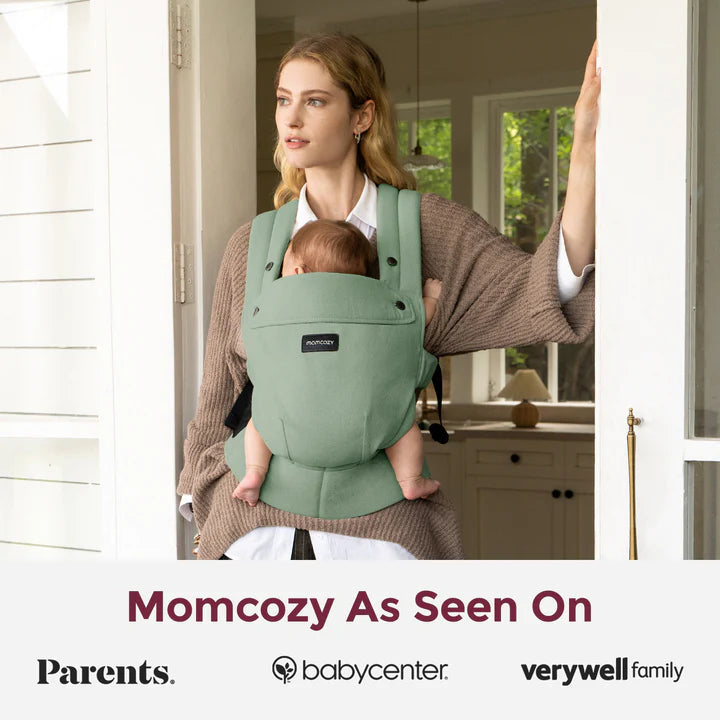 Momcozy PureHug Baby Carrier - Ergonomic Cozy & Lightweight - Linen Sage Green