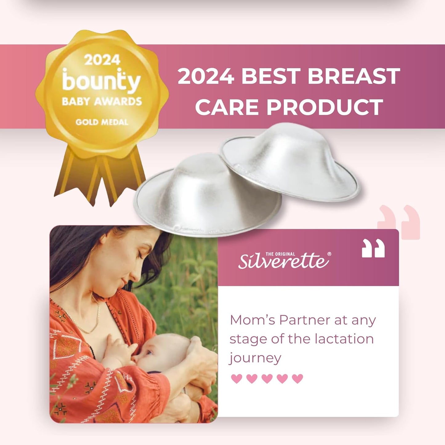 Silverette Silver Nursing Cups - XL