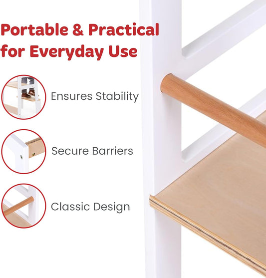 Childhome Learning Tower White Natural