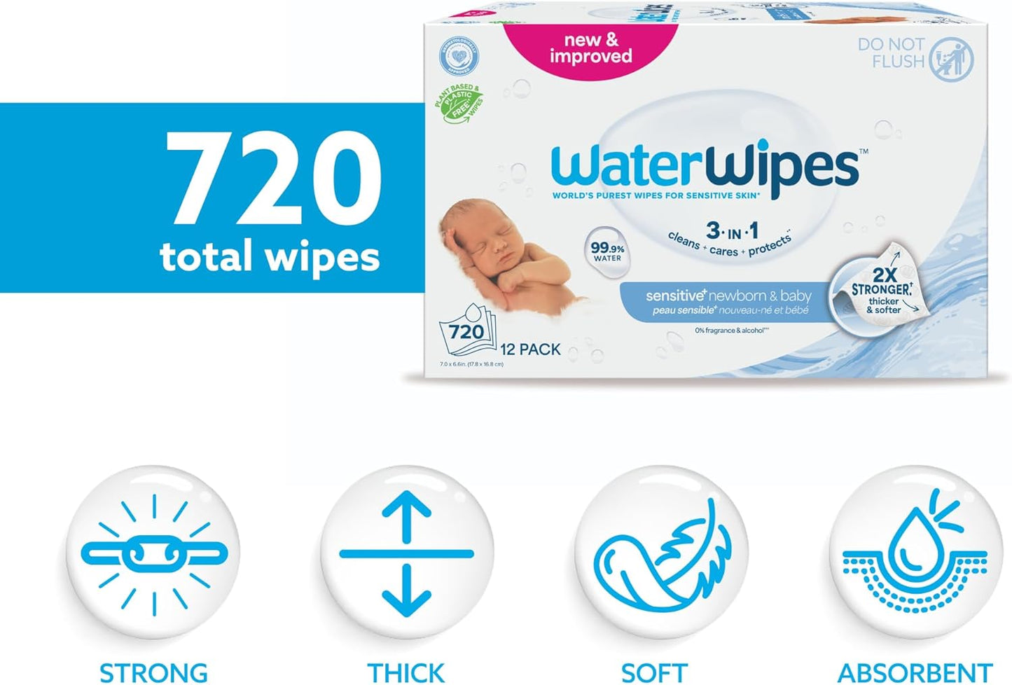 Water Wipes Mega Value Pack - 12pk