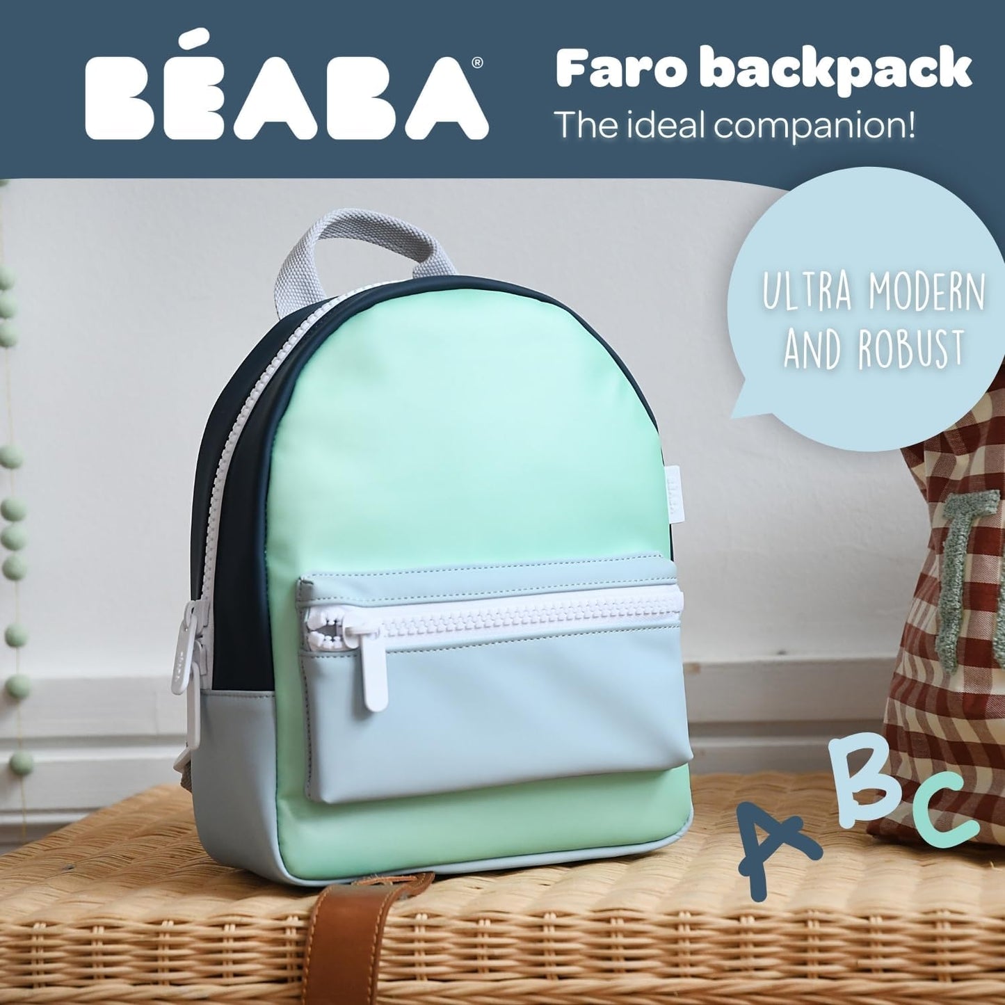 Beaba Faro Baby Backpack Matcha Latte
