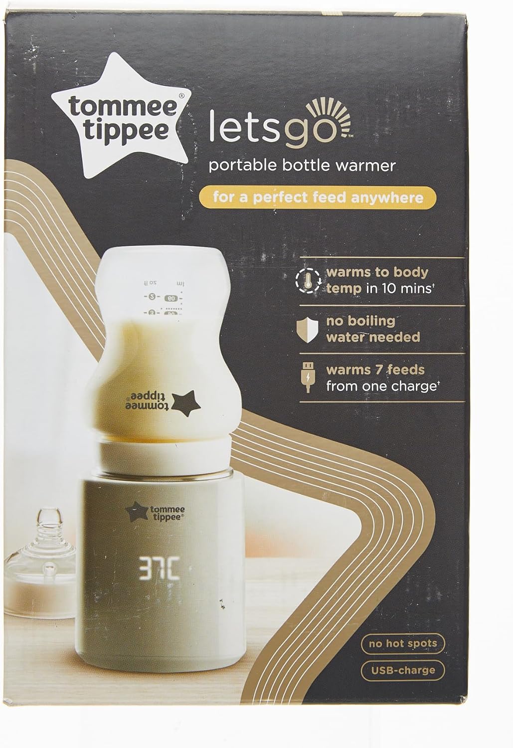 Tommee Tippee  Lets Go Portable Bottle Warmer - White