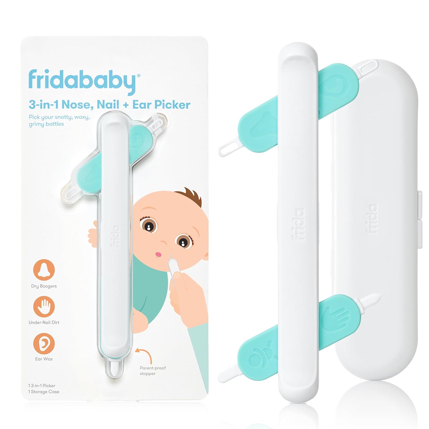 Frida Baby 3-in-1 Nose, Nail + Ear Picker- ESSENTIAL BOOGER PICKER TOOL