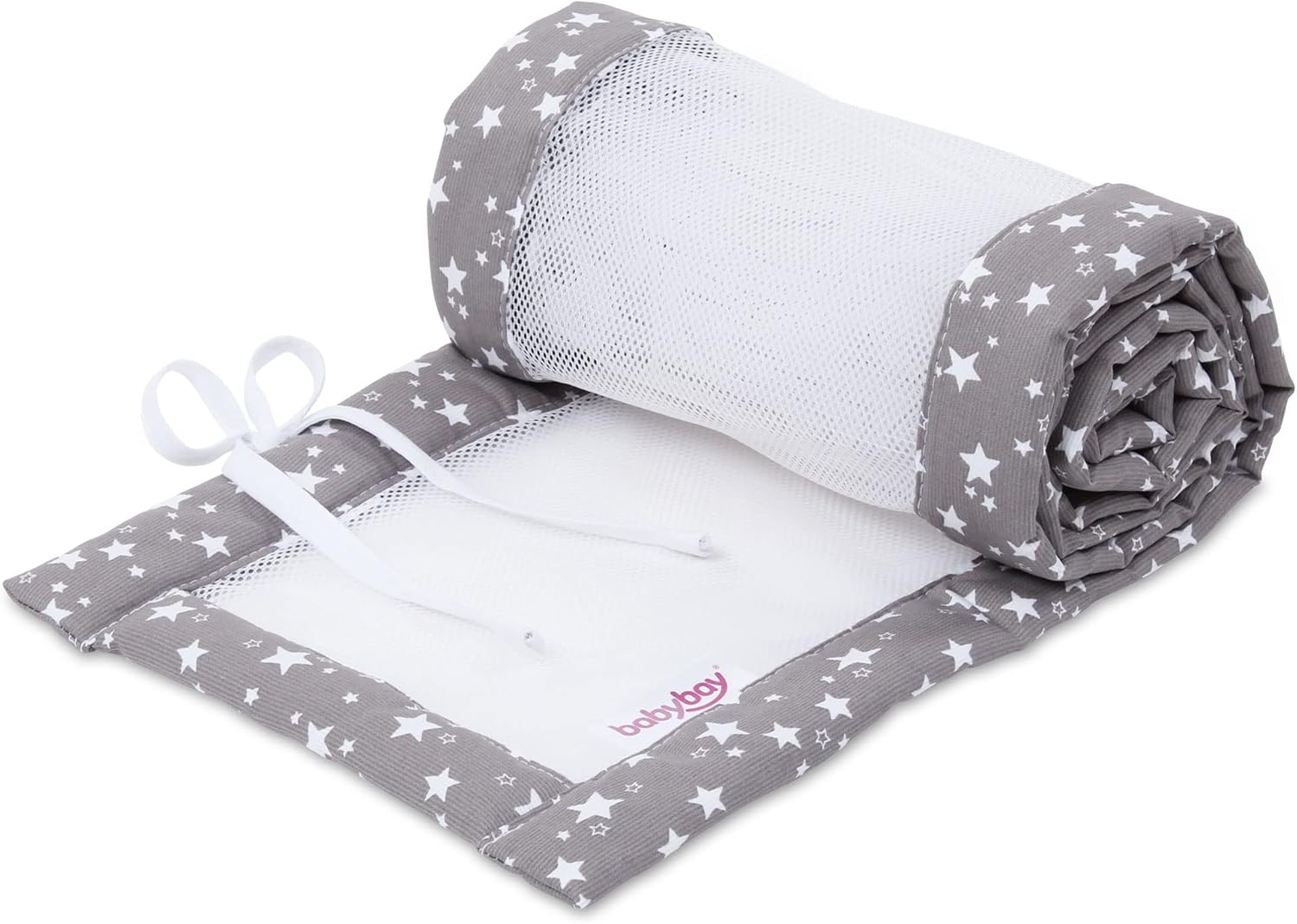 Babybay babynest Mesh-Piqué suitable for model Boxspring XXL, taupe stars white