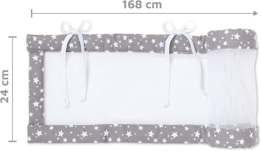 Babybay babynest Mesh-Piqué suitable for model Boxspring XXL, taupe stars white