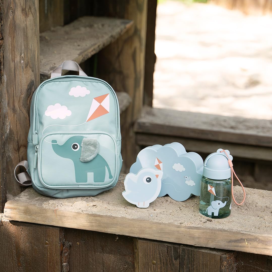 Done By Deer Lunch & Snack Box W/Straw Bottle Playground Blue