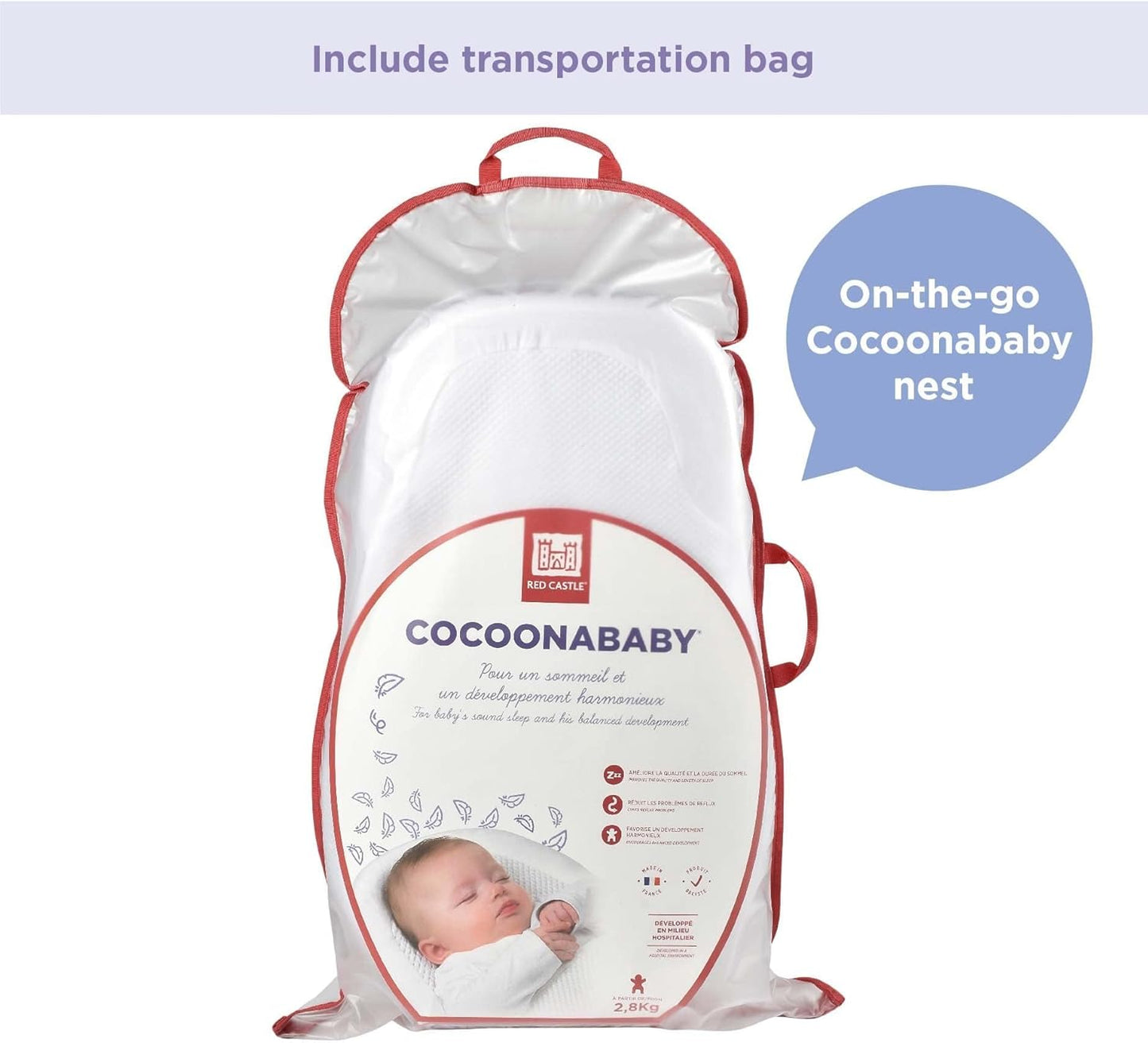 Red Castle Cocoonababy Nest White
