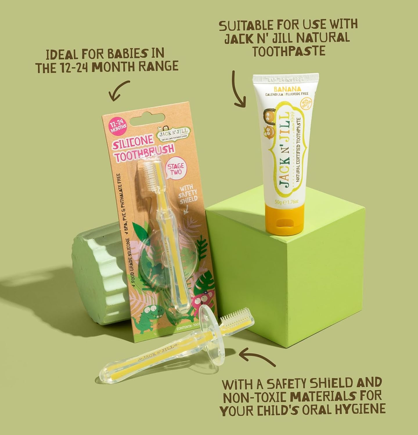 Jack N' Jill Kids Stage 2 - Silicone Toothbrush