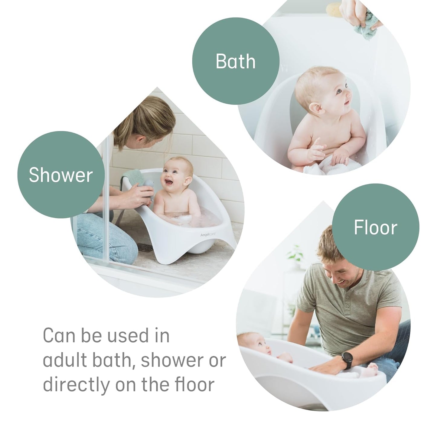 Angelcare 2 in 1 Baby Bathtub White