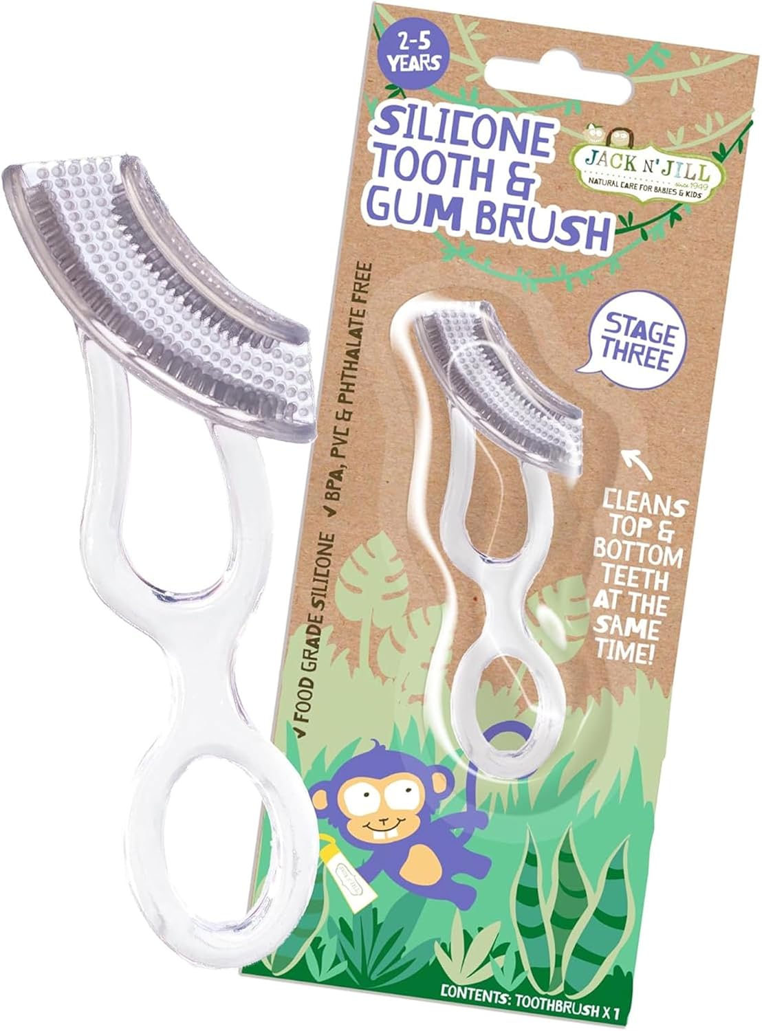 Jack N' Jill Kids Stage 3 - Silicone Tooth And Gum Brush (2-6 Years)