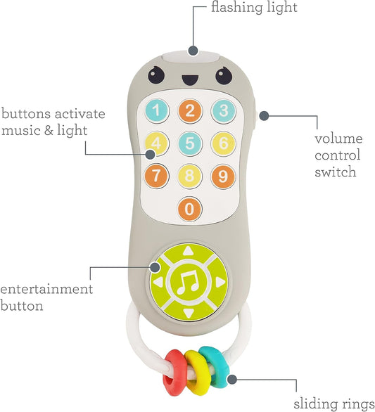 Infantino Music & Light Pretend Remote Control | 6M+