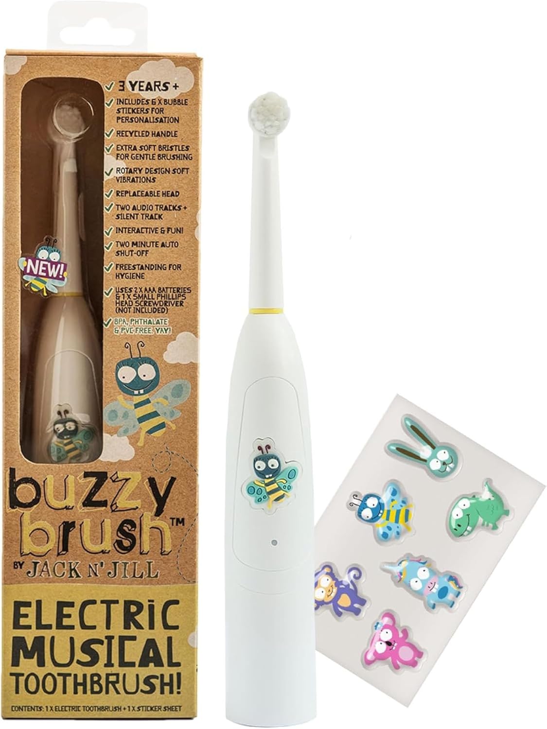 Jack n Jill Buzzy Brush Musical Electric Toothbrush