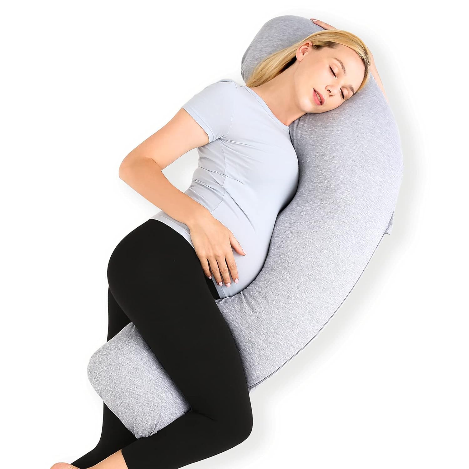Momcozy J Shaped Maternity Body Pillow