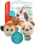 Infantino Wrist Rattles - Monkey/Panda | 0M+