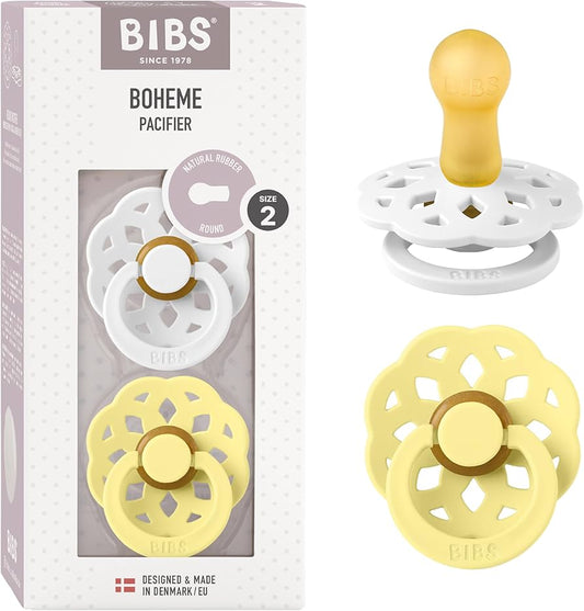 BIBS Boheme 2 PACK Latex White/Sunshine