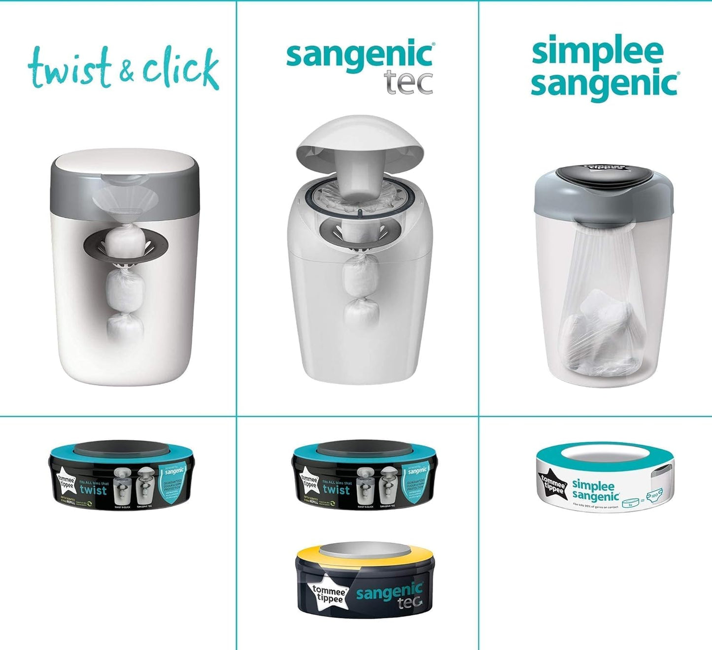 Tommee Tippee Sangenic Universal Cassette-3Pc