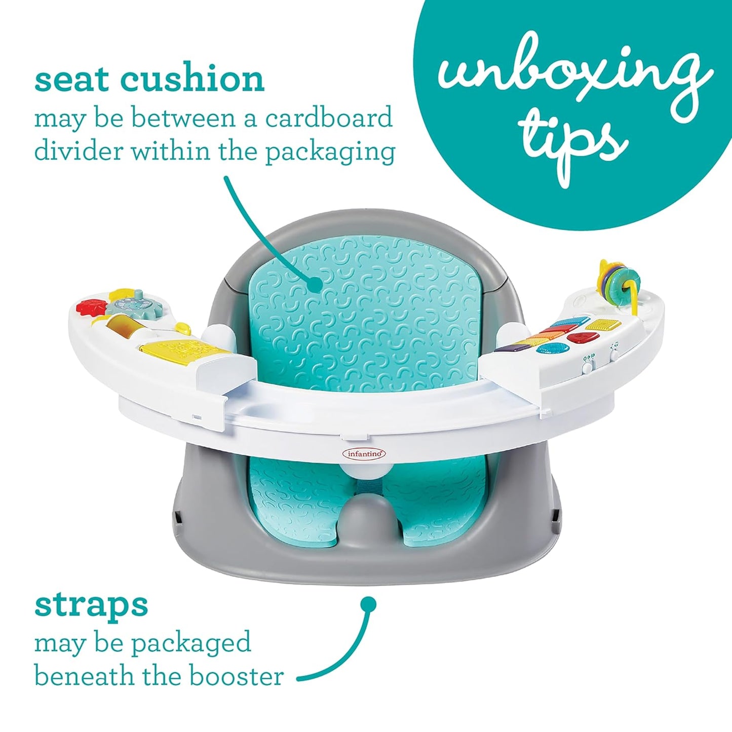 Infantino Music & Lights 3-In-1 Discovery Seat & Booster-Handle | 4M+