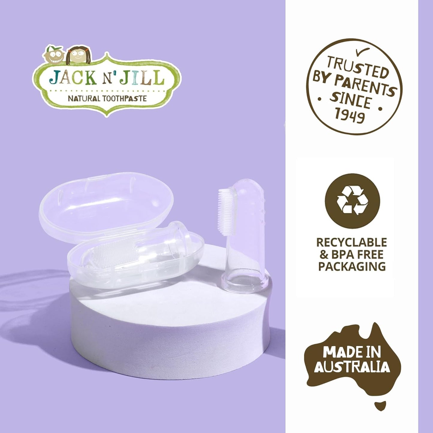 Jack N' Jill Kids Stage 1 - Silicone Finger Brush 2pcs