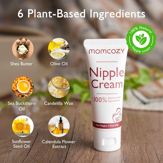 Momcozy 100% Momcozy Natural Nipple Cream, Vegan Lanolin-free Nipple Butter