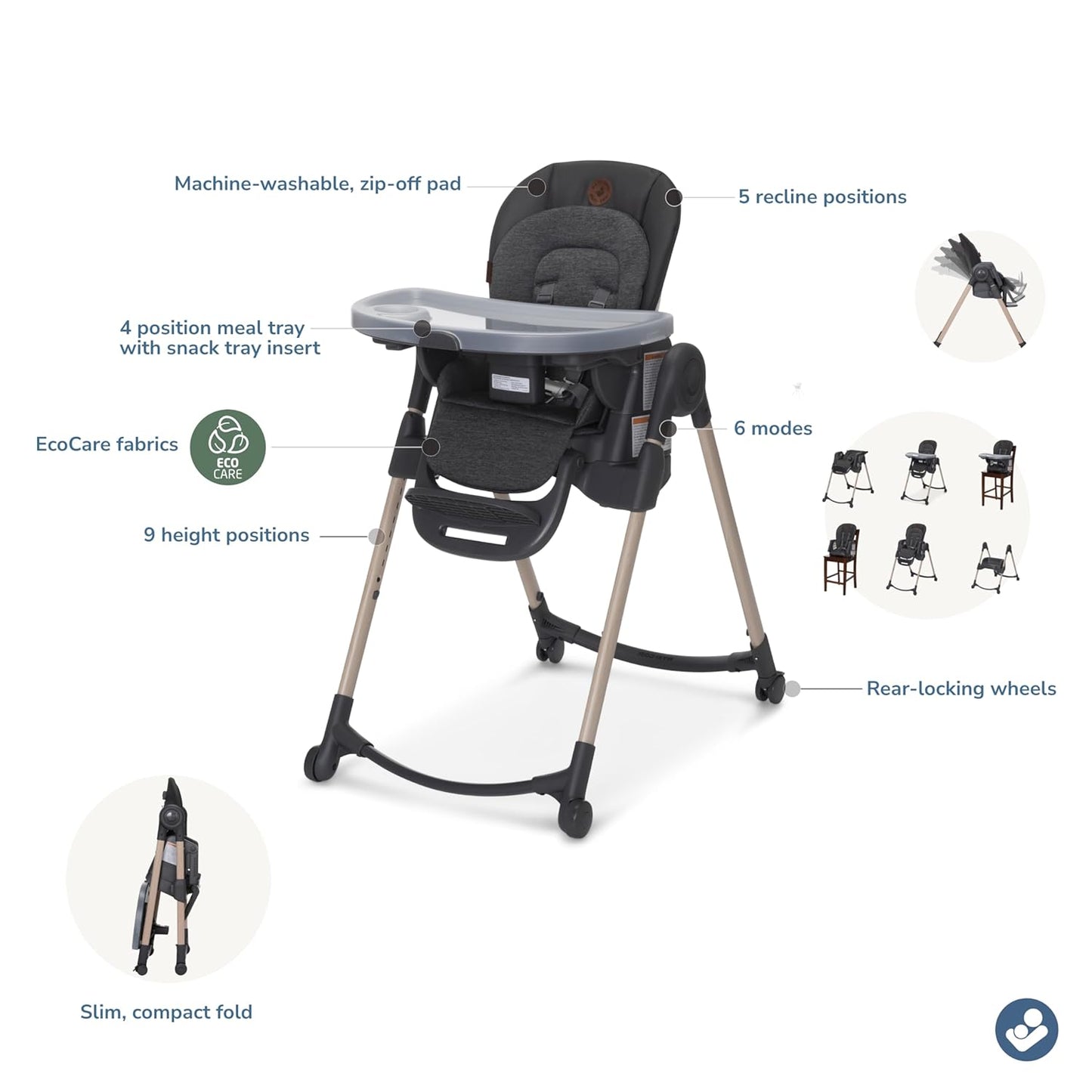 Maxi-Cosi Minla High Chair Beyond Graphite Eco