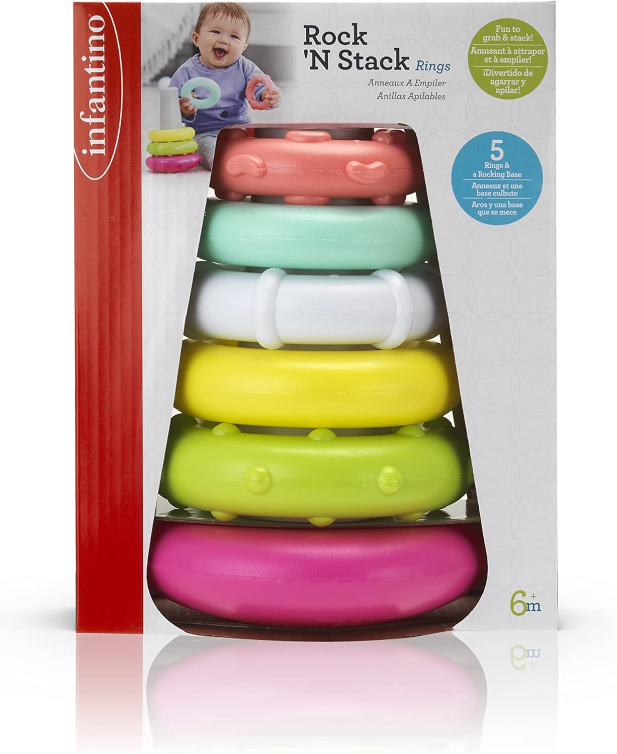 Infantino Rock N Rings - Pink | 6M+