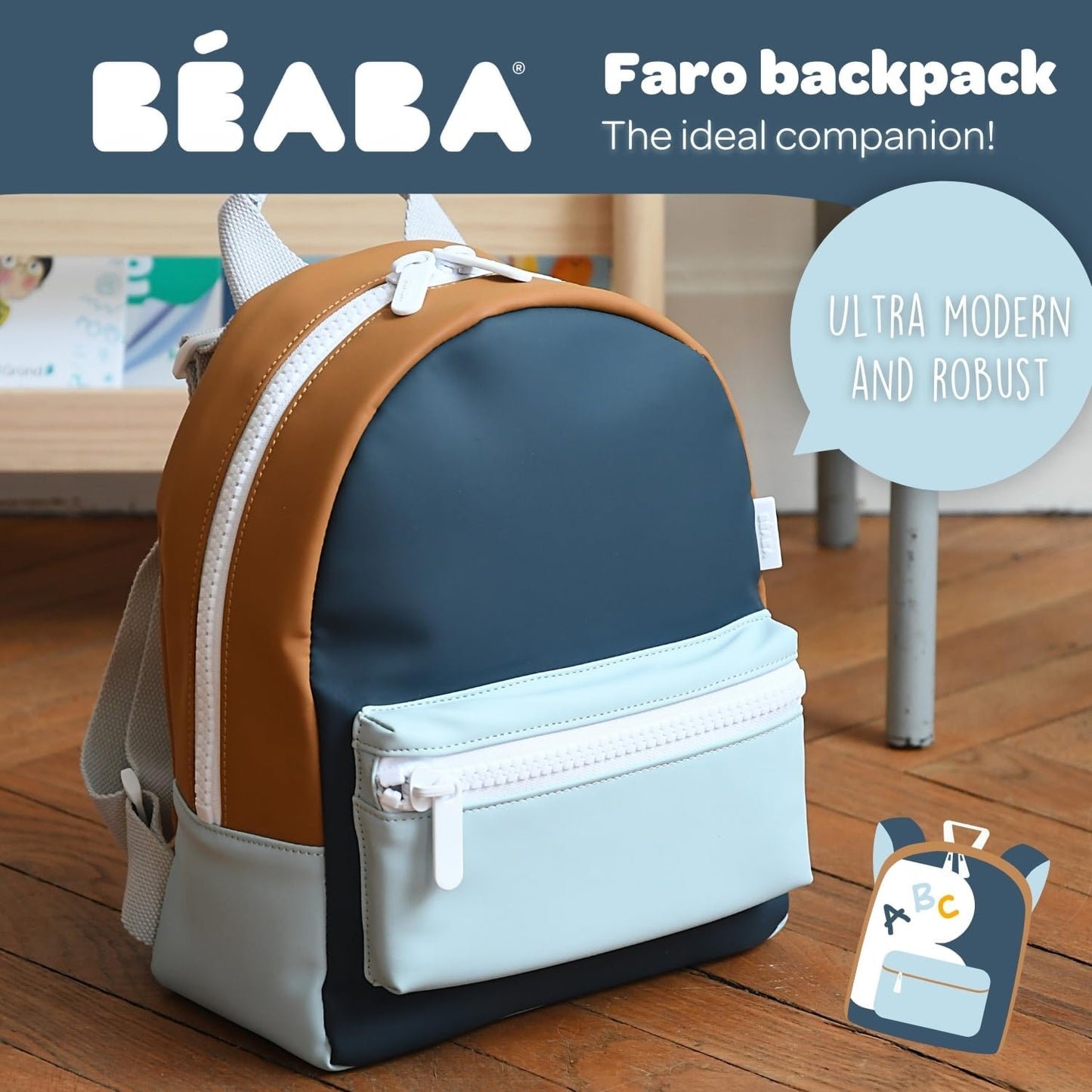 Beaba Faro Baby Backpack Night Blue
