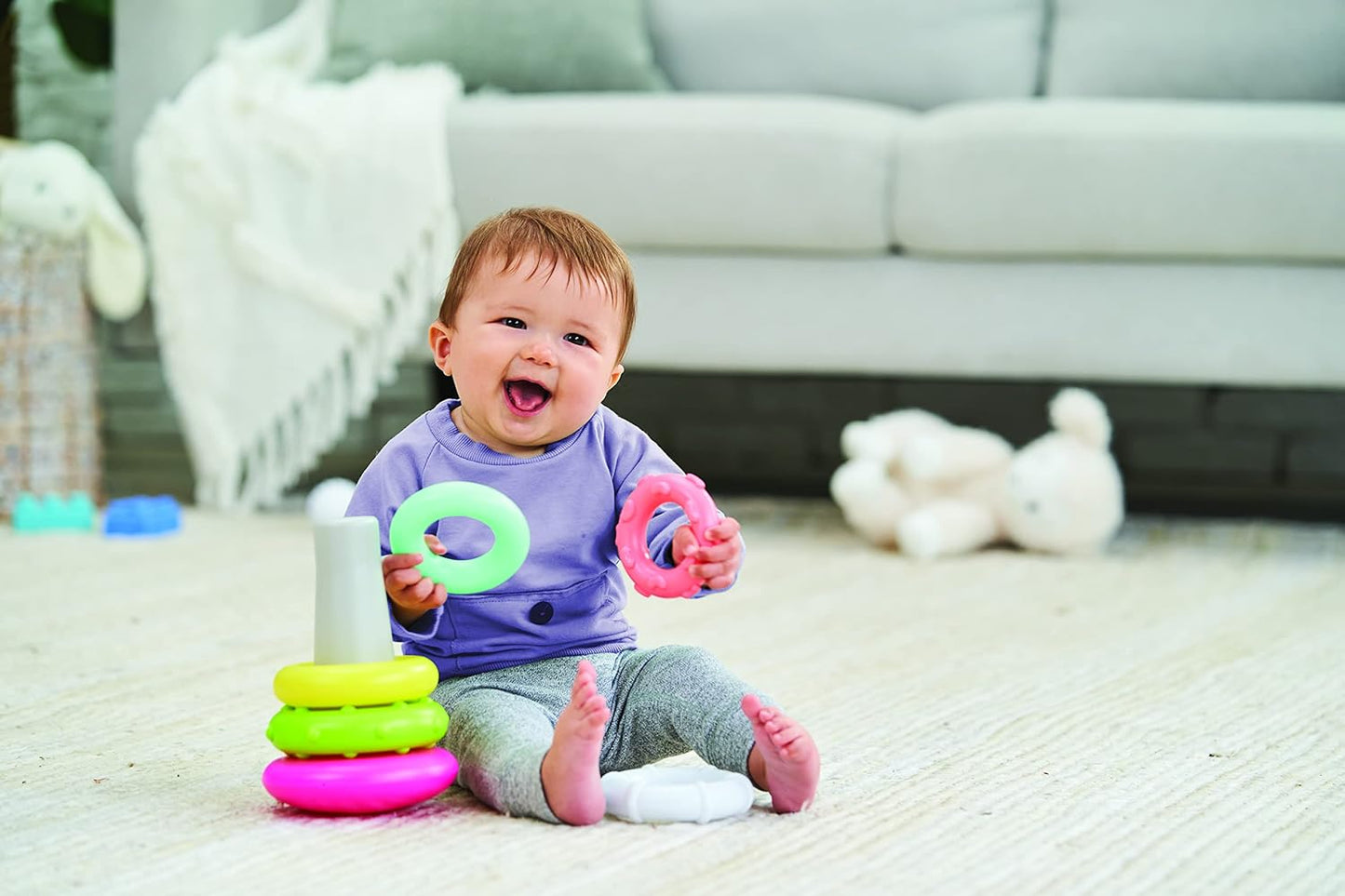 Infantino Rock N Rings - Pink | 6M+