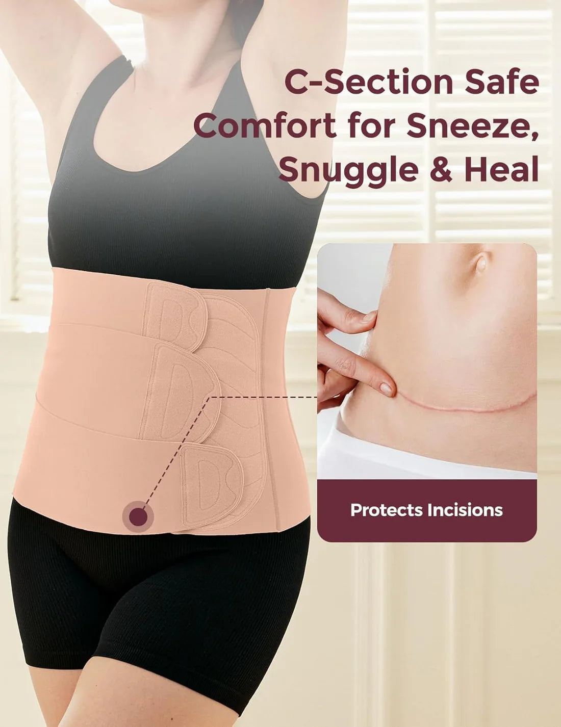 Momcozy Ergowrap Back Support Belt Beige