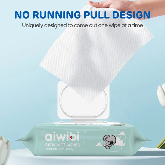 Aiwibi Gentle Soft Sensitive Care Wipes Natural Tea Tree Oil 80's - Pack of 3
