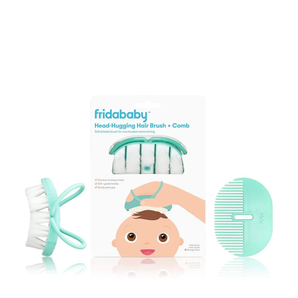 Frida Baby Head-Hugging Hairbrush + Styling Comb Set