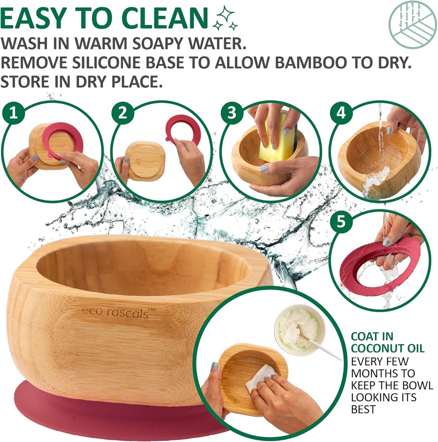 Eco Rascals Owl Bamboo Weaning Gift Set – Pink