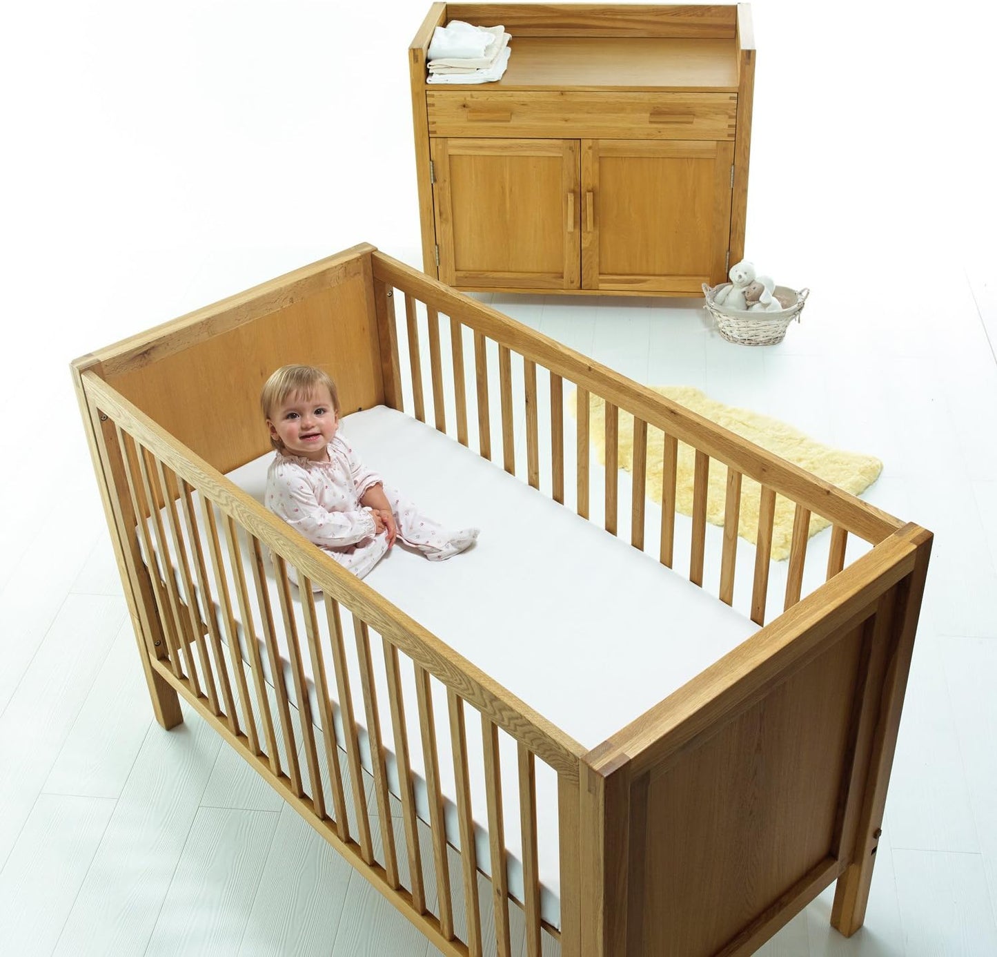 Little Green Sheep Fitted Sheet for Stokke & Leander Cot