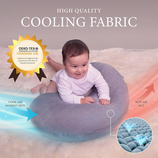 PharMedoc My Little Bean Nursing Pillow - Dark Grey Cooling Fabric