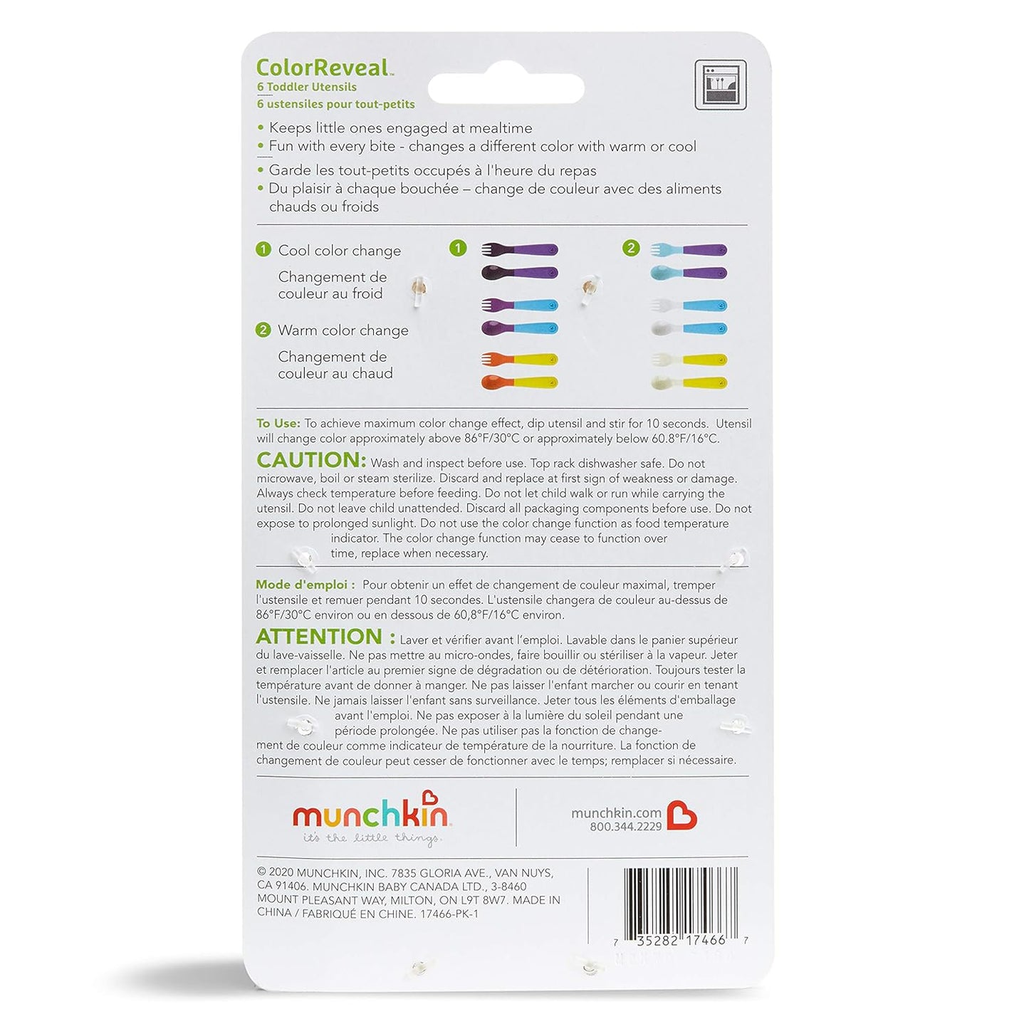 Munchkin 6pk Colour Reveal Forks and Spoons