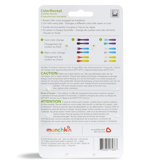 Munchkin 6pk Colour Reveal Forks and Spoons