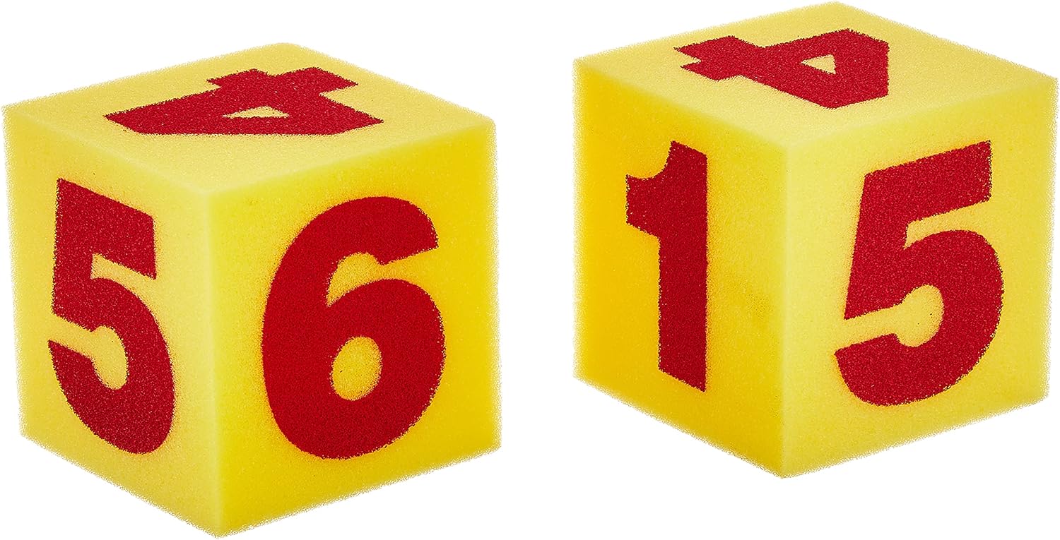 Learning Resources Giant Soft Numeral Cubes, Set of 2